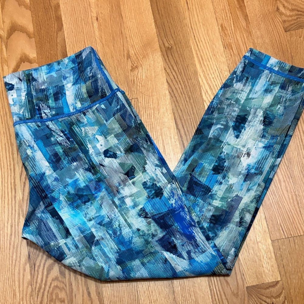 lululemon wunder under 7/8 leggings high rise sun dazed Blue tight HR 25"